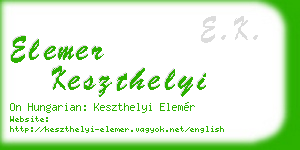 elemer keszthelyi business card